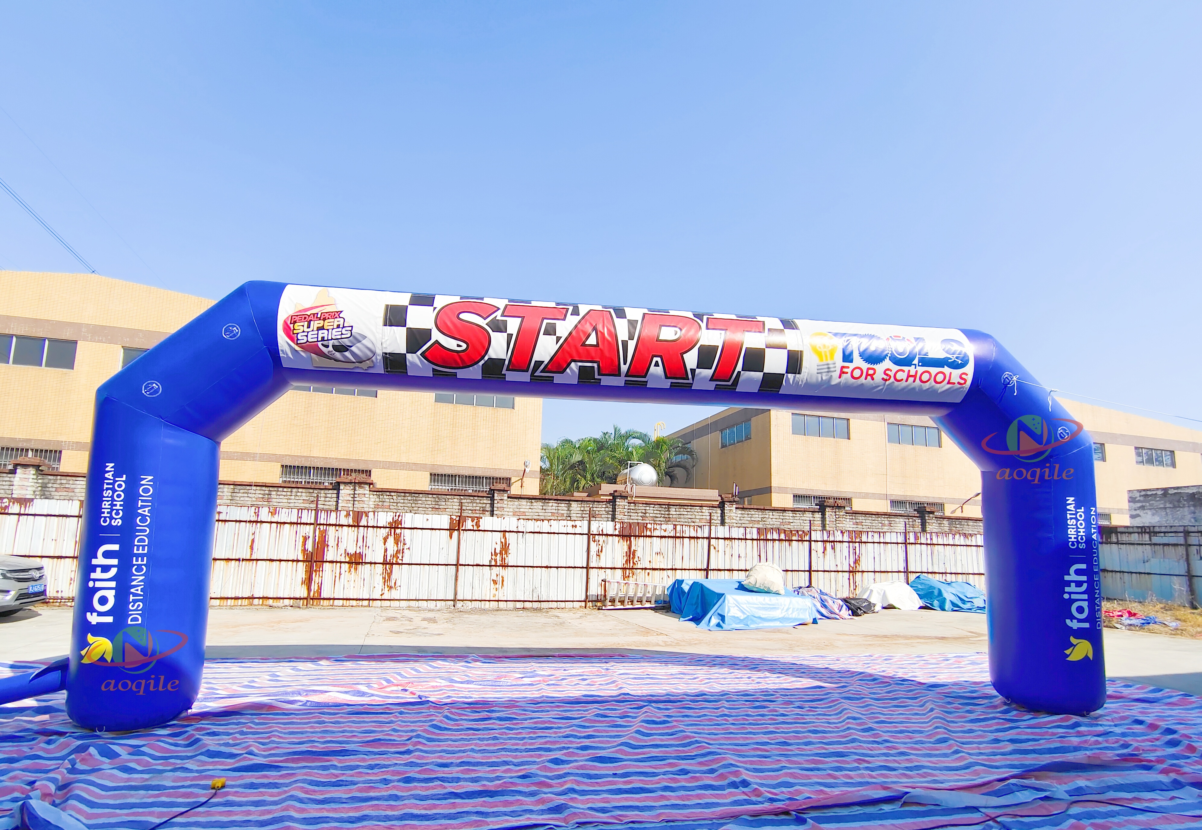 Inflatable Portable Arch Model Advertising Inflatable Competition Start And Finish Line Outdoor Arch