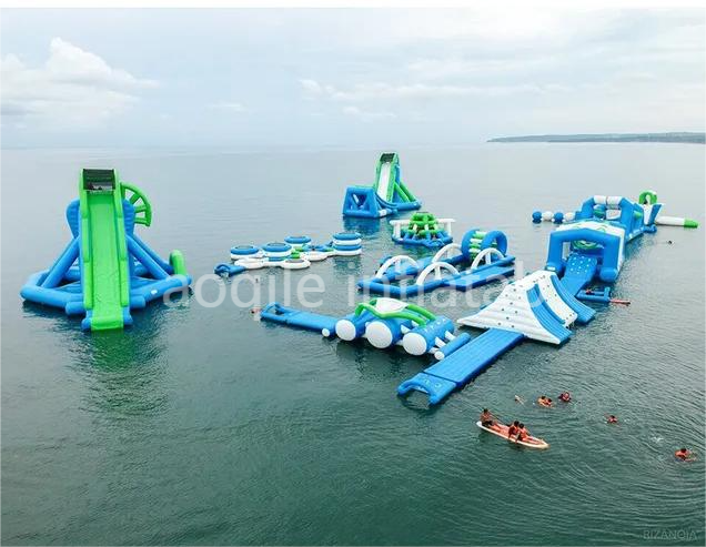 customized Aquatic Sport Platform Inflatable Floating Water Park For Adult and Kids