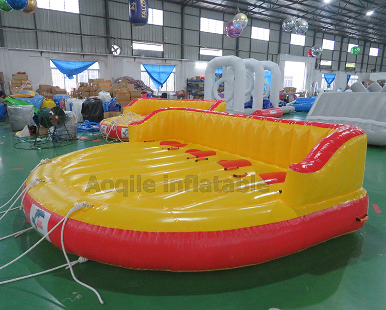 Commercial Custom Water Sports Outdoor Water Ski Towable Inflatable Floating Sofa Boat