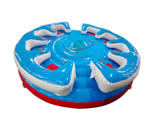 New Water Entertainment 8 Person Inflatable Water Spinning twister disco Boat Inflatable Rotating Towable tube Skie boat