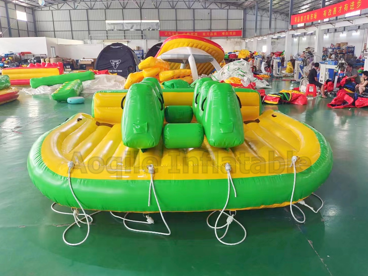 Hot Sale Riding Banana Boat Water Inflatable Toy Sports Game Inflatable Flying Fish Water Ski Towable