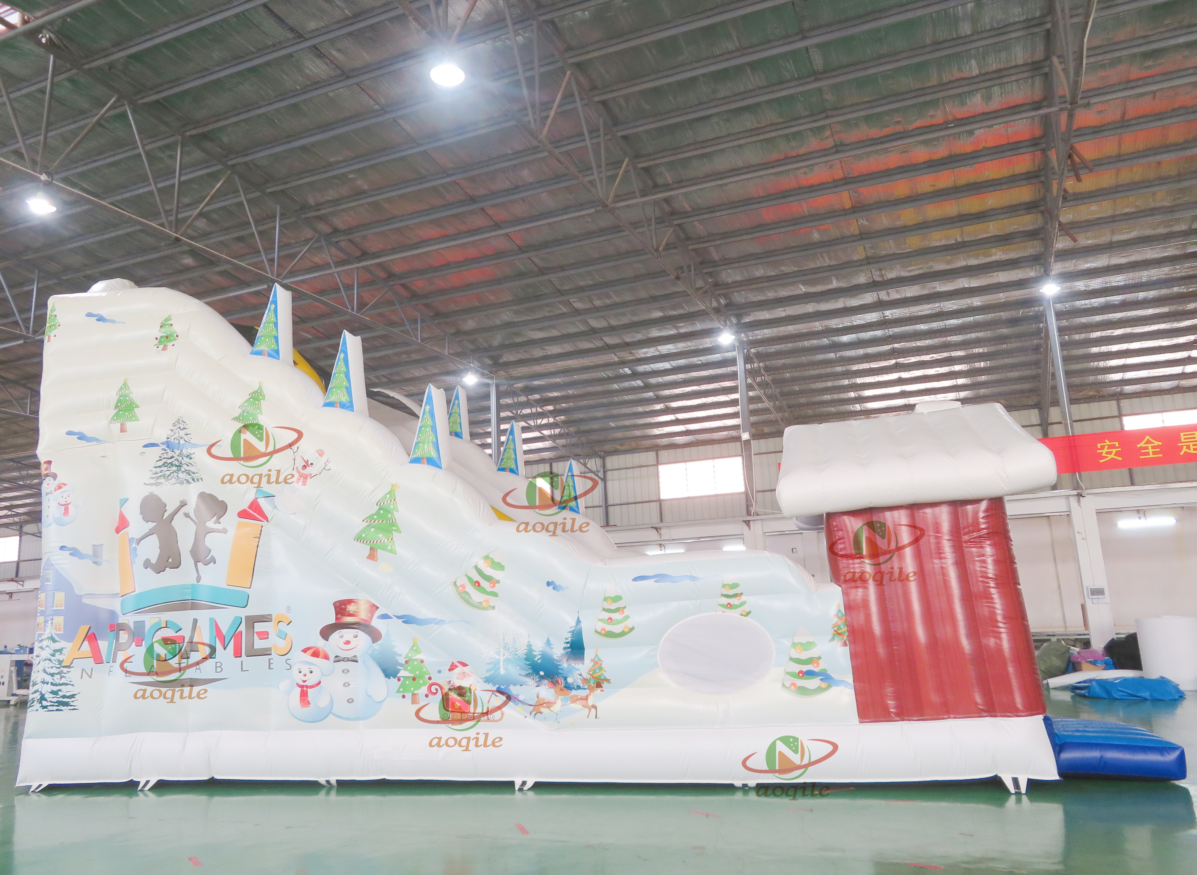 Aoqile2025 Hot-selling Model Winter element Commercial High-quality Inflatable Water Slide Used for Events