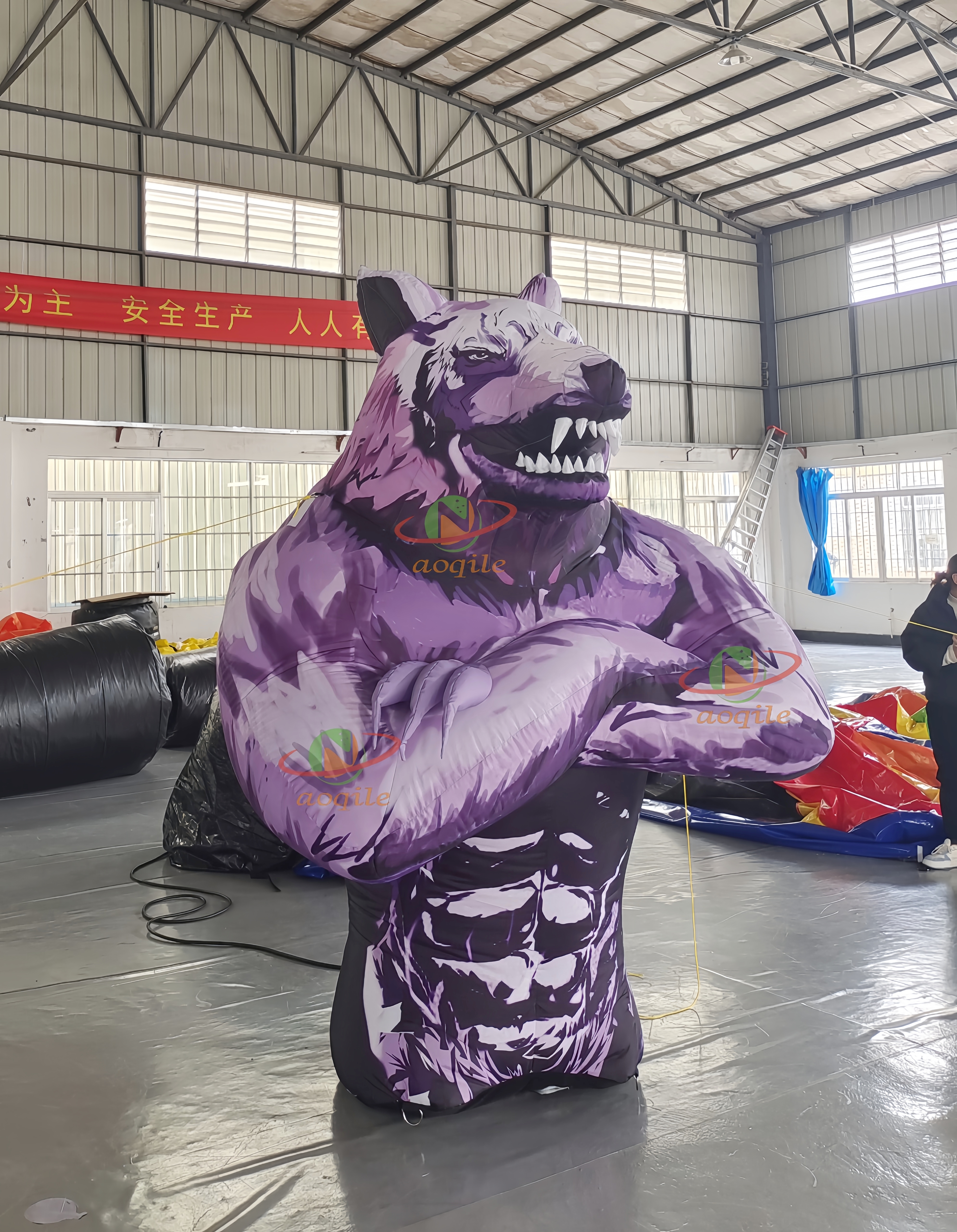 High Quality Inflatable Wolf Model Custom Inflatable Animal Cartoon Wolf for Festival