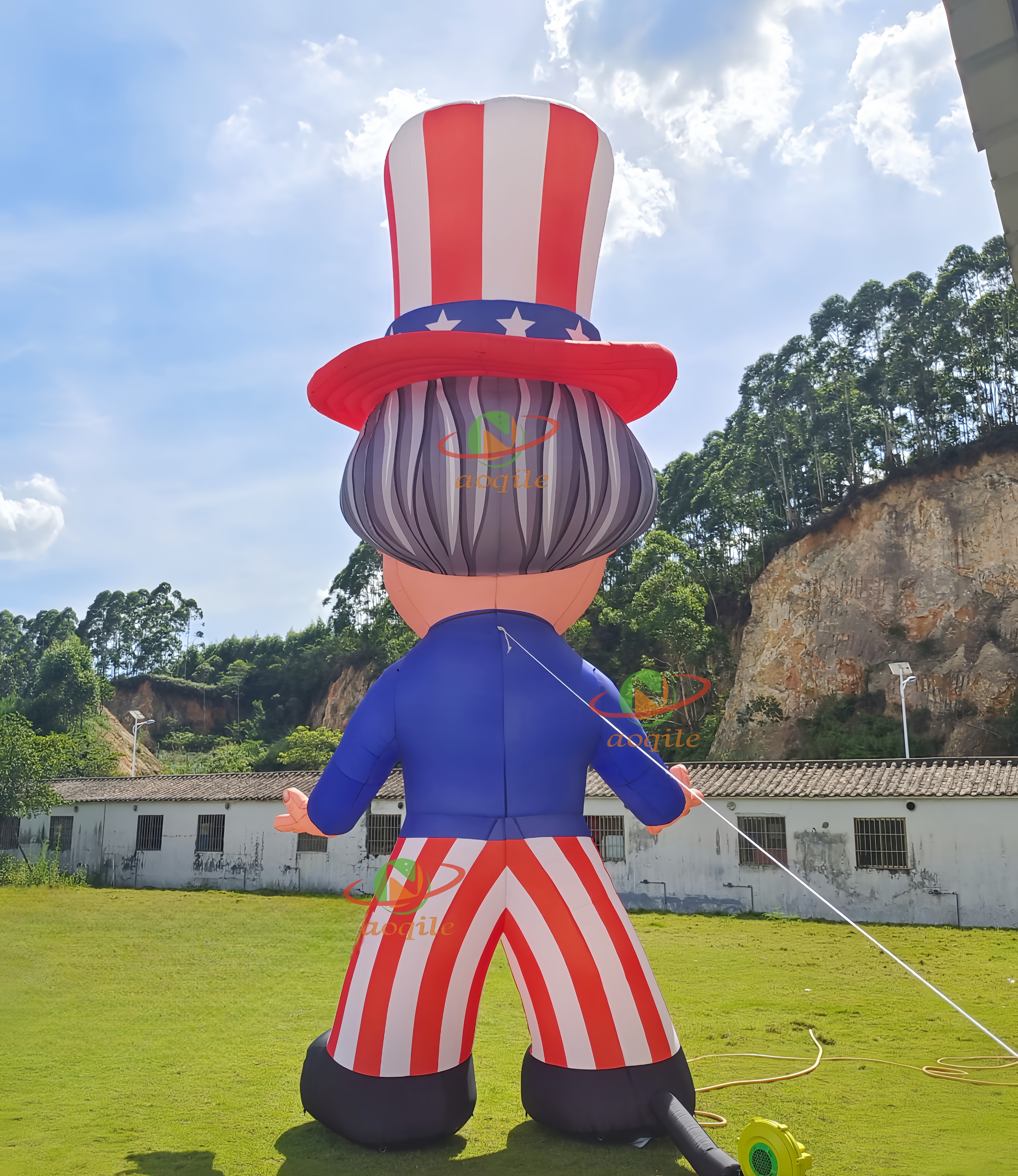 Best Selling Large Inflatable Flag Printed Uncle Sam Decorative Custom Character Advertising Model