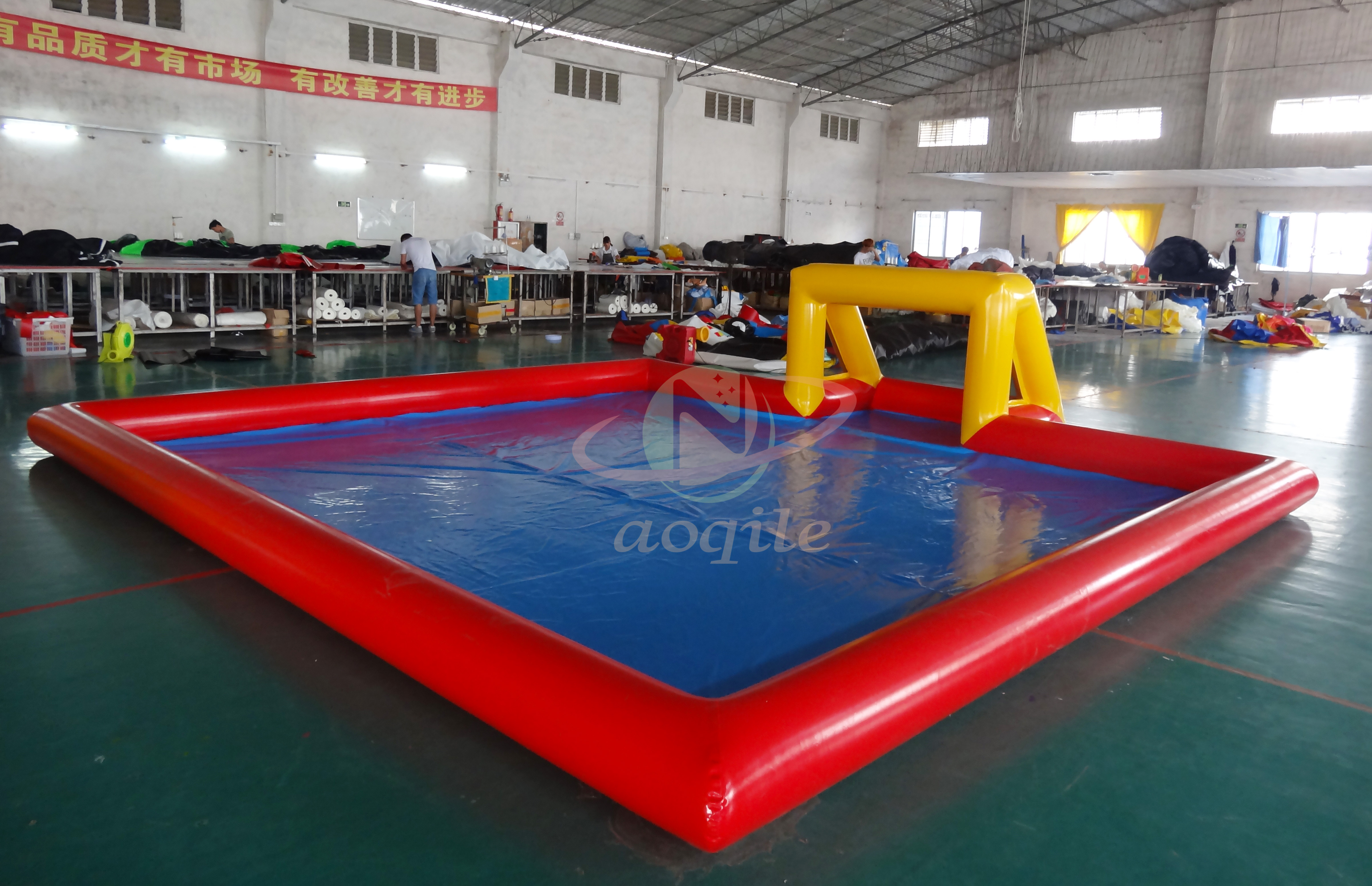 Inflatable water basketball court playing field floating pool For Pool Sea Games