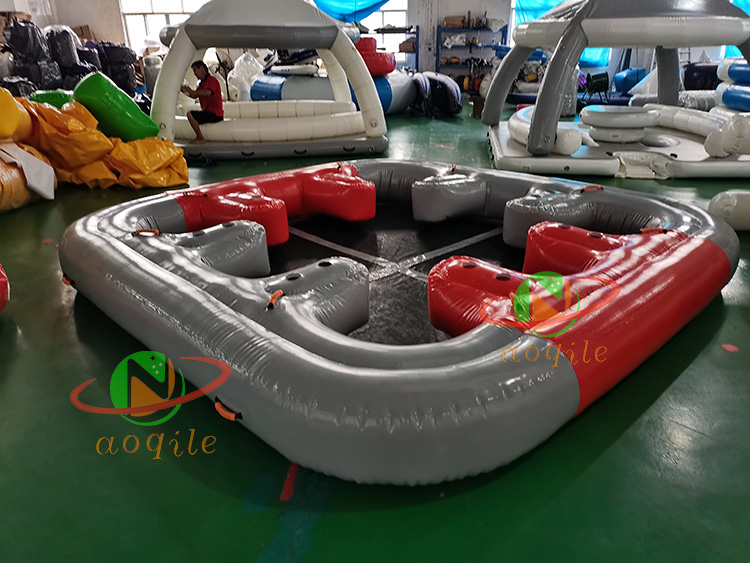 New Summer Party Inflatable Water Entertainment Equipment Inflatable Water Leisure Floating Island Platform Dock