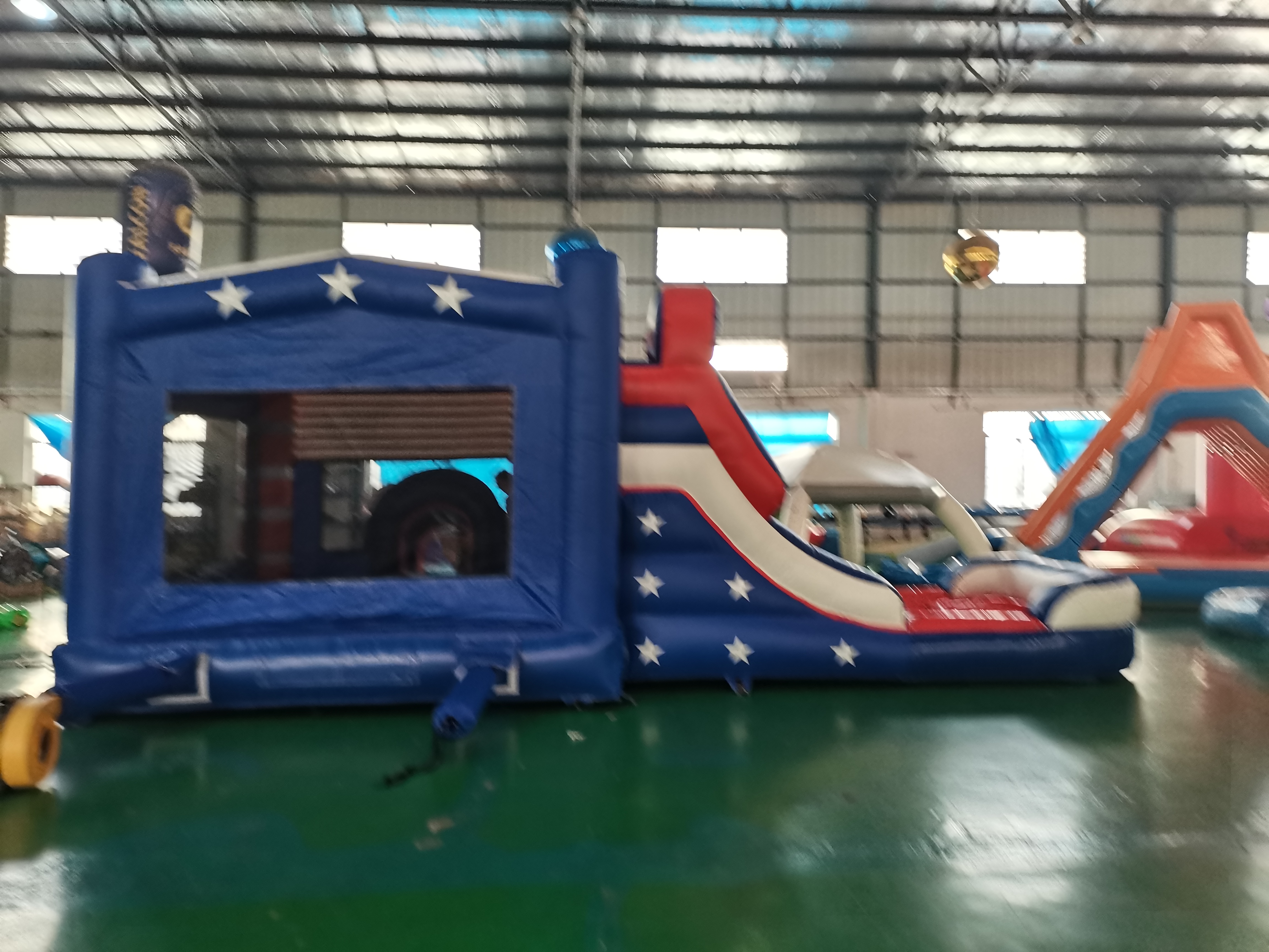 High-quality Custom Water Park Inflatable Trampoline Slide Combination