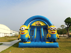 Cute funny cartoon characters minions fun commercial use of water slides