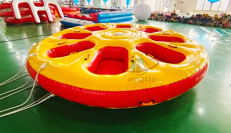 Inflatable 8 Person Donut Boat Water Ski Towable Water Sports Games Inflatable Flying Saucer