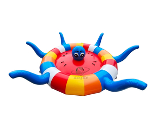 6-10 people funny octopus shape Spinning Ufo Towable Tube Rotating Inflatable Disco boat for sale