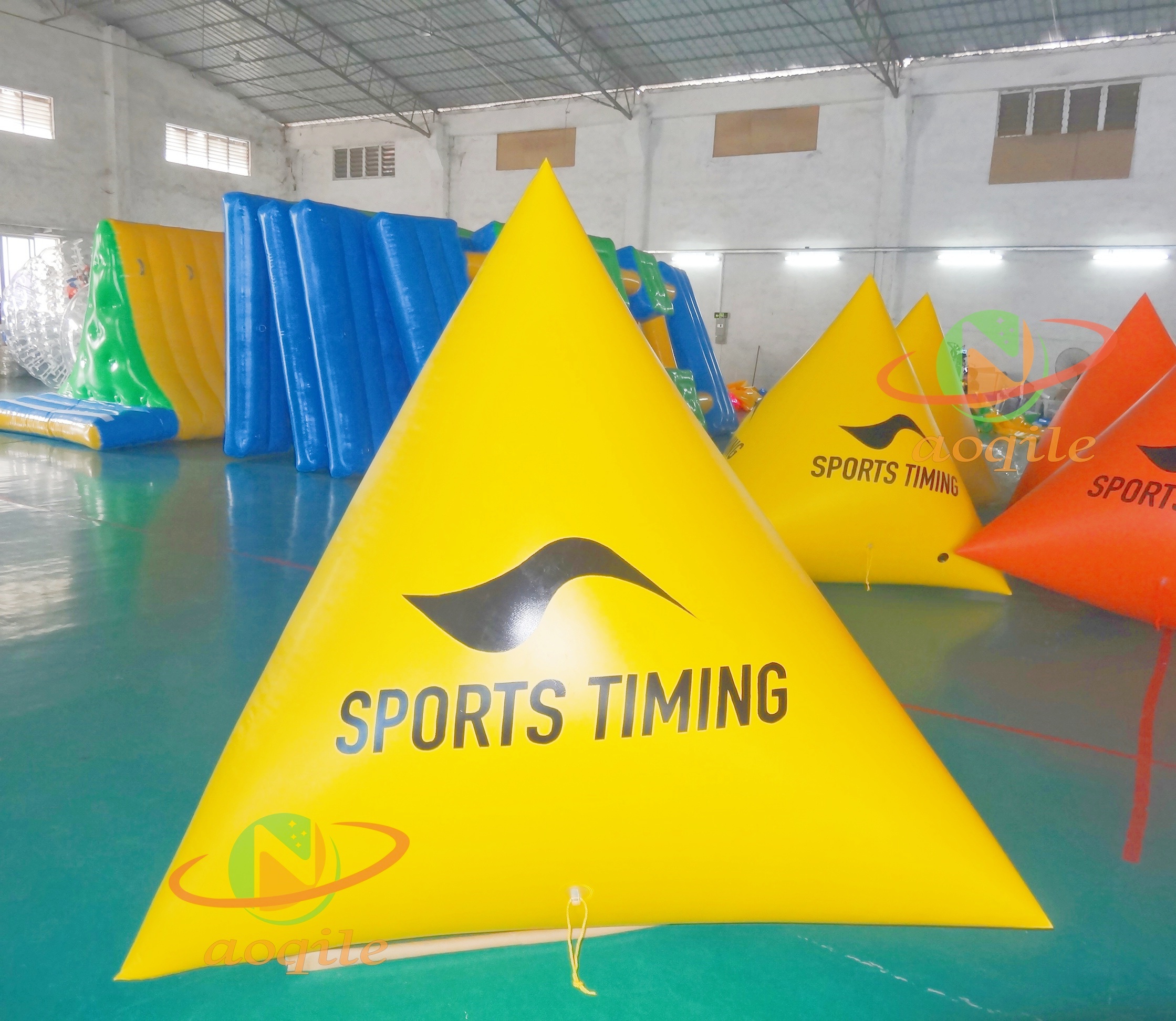 Customized Large Commercial Triangular Marine Race Marker Buoy Inflatable Marker