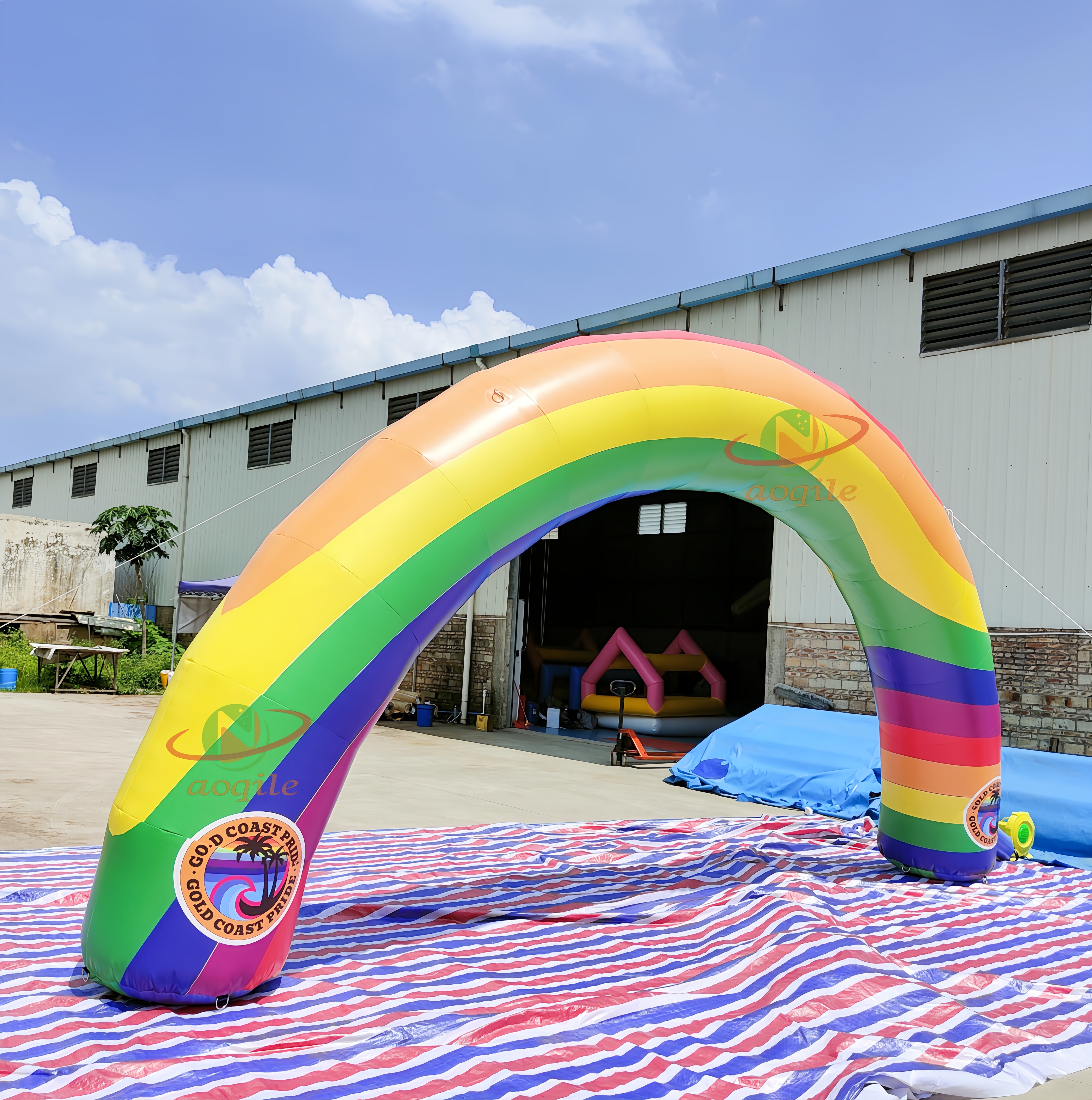 Giant inflatable Rainbow arch gate