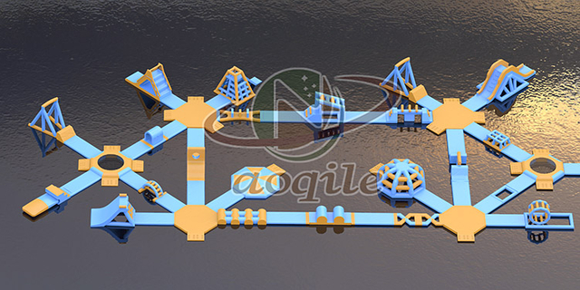 Lake Inflatable floating water sport obstacles course inflatable water park