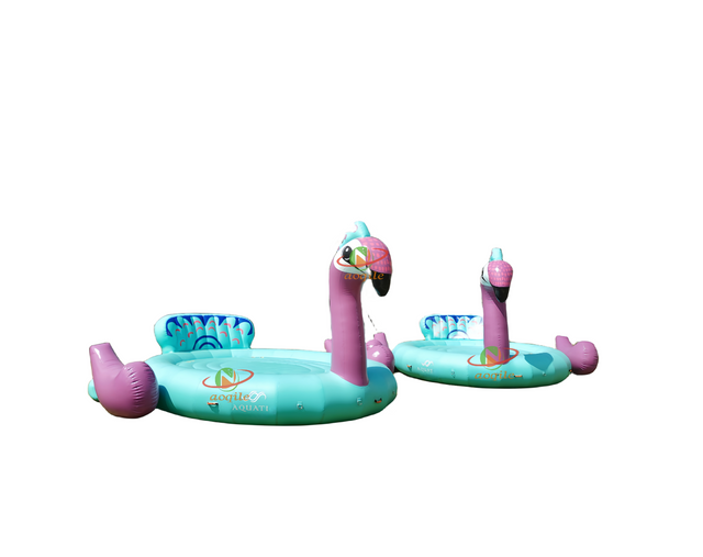 Aoqile 2025 New Outdoor Pool Water Park Inflatable Swan-shaped Resting Platform for Events