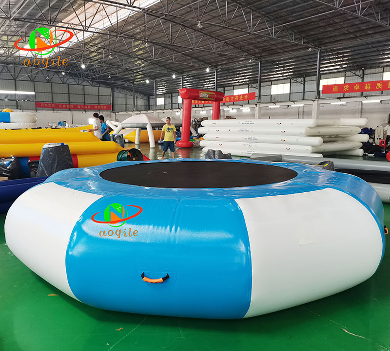 Aoqile Water Park Water Activities High-Quality 4-Meter Inflatable Water Steel Frame Trampoline for Events