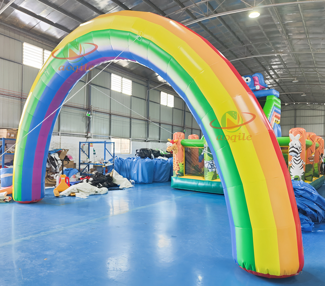 Aoqile Inflatable Rainbow Arch for Commercial Advertising Events