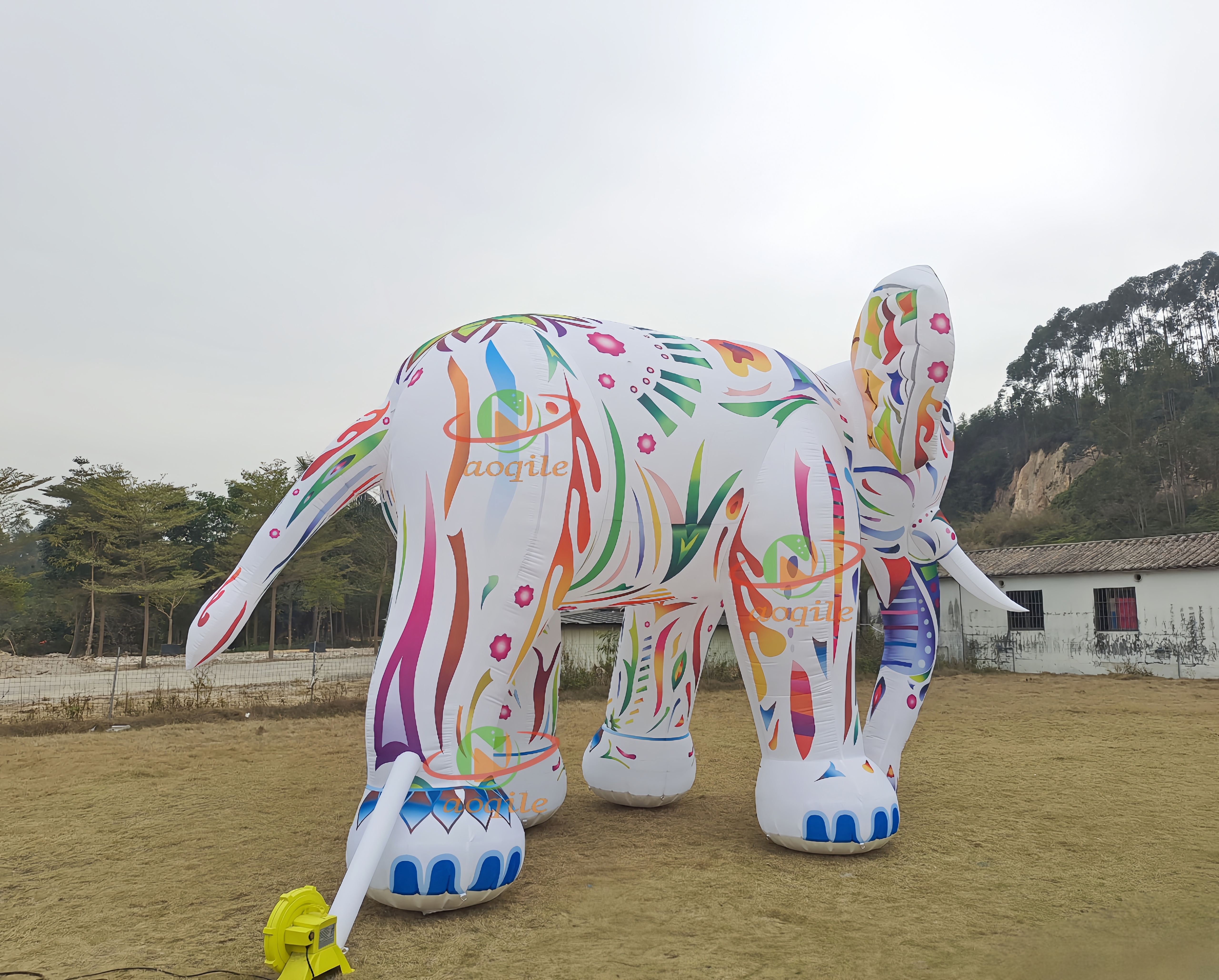 Customized Decoration Giant Inflatable Elephant ,Advertising Inflatable Cartoon Elephant