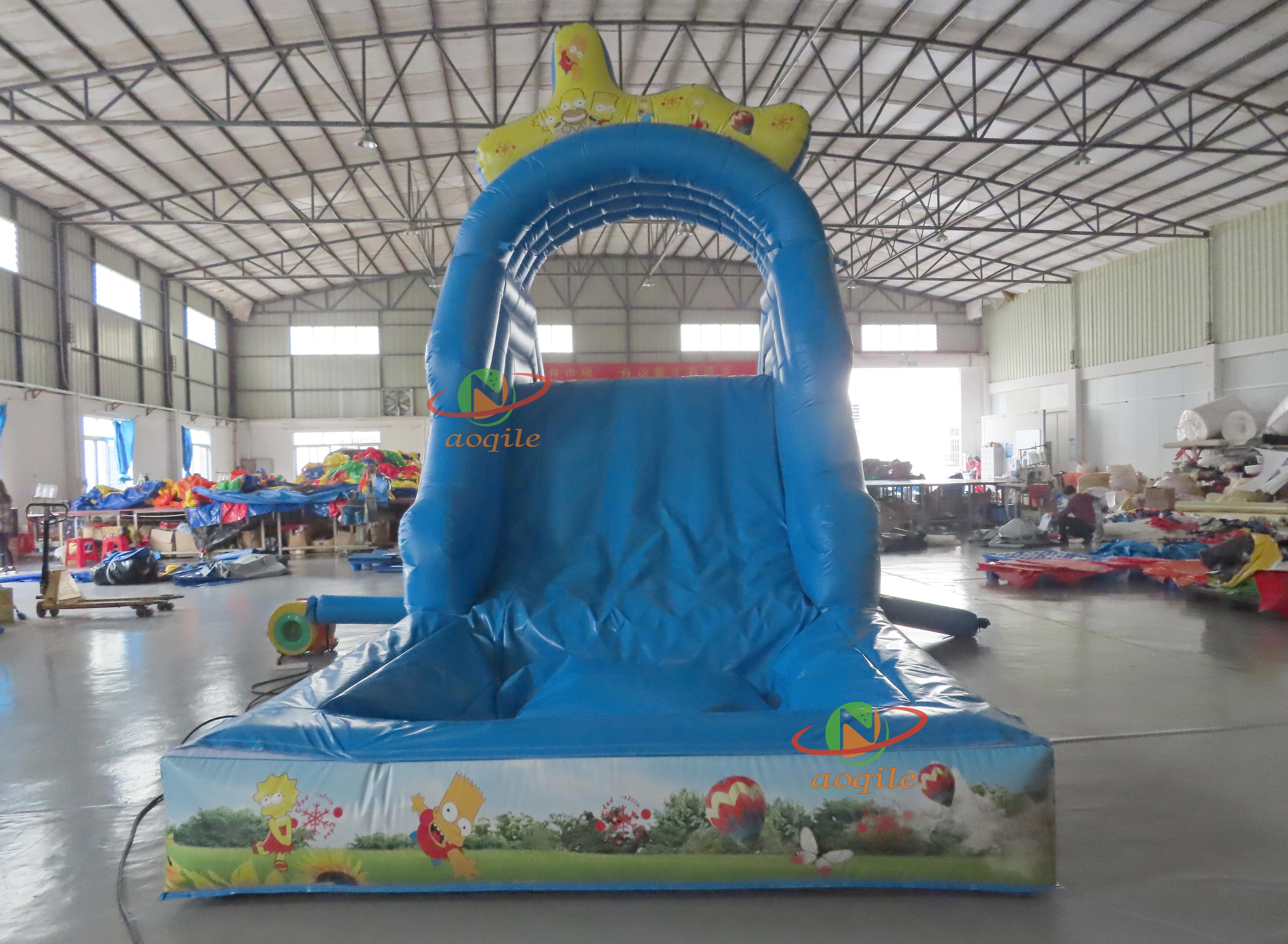 High-quality Custom Indoor And Outdoor Water Park Blue Inflatable Water Slide