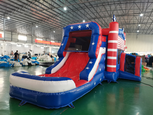 High-quality Custom Water Park Inflatable Trampoline Slide Combination