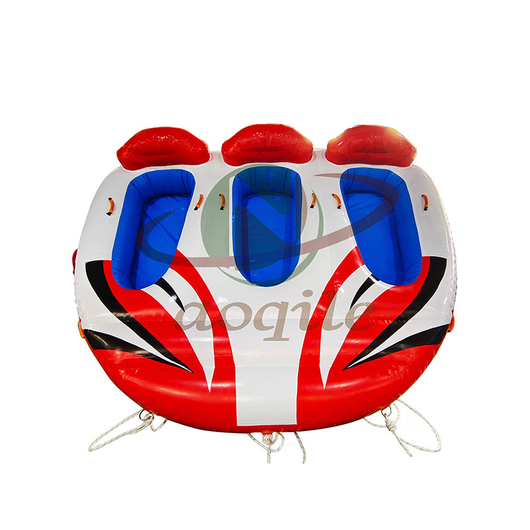 Custom Design Three Person Inflatable Reclining Water Tank Pontoon Water Ski Towable