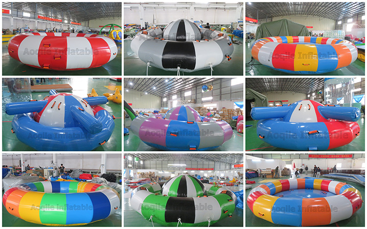 Hot Sale Water Toy Inflatable Airship Crazy Flying Saucer rotate Towable Disco Boat