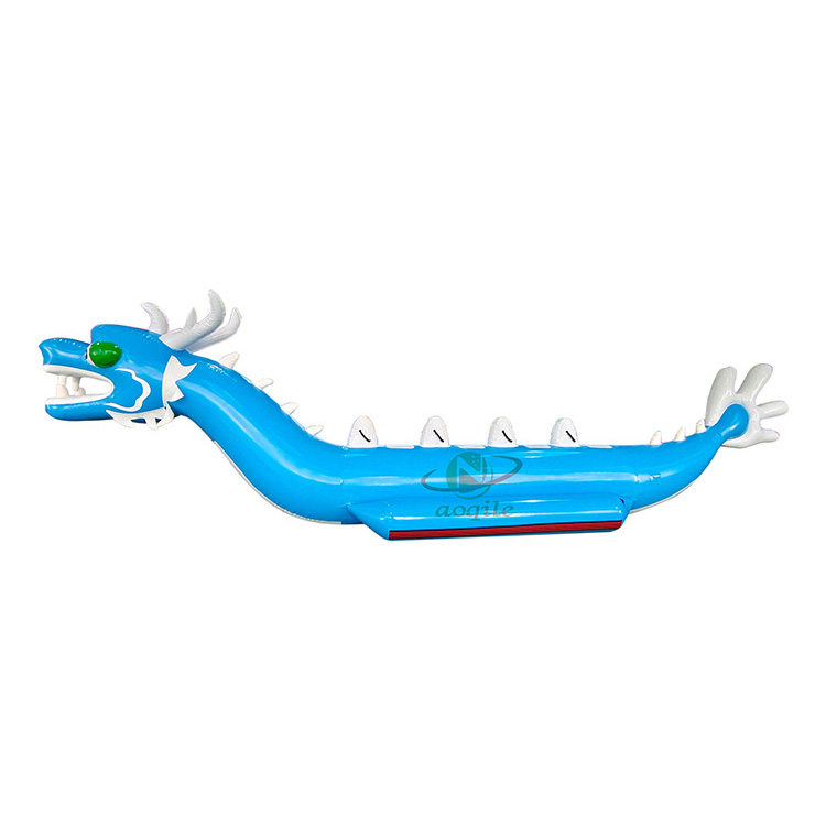 Custom Sea Inflatable Banana Boat Raft Flying Fish Inflatable Blue Dragon Boat