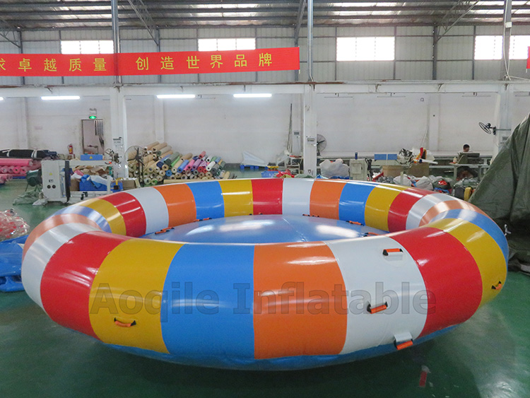 Hot sale Commercial Towable Inflatable colourful Rolling Donut Water Disco Boat