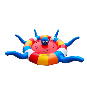 New Funny Inflatable Commercial Grade Flying Fish Boat Floating Water Octopus Game Disco Donut Boat