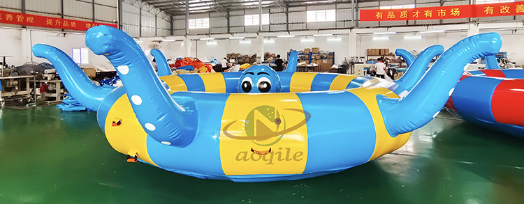 Crazy New Inflatable Disco Boat 6-10 persons Inflatable Octopus Towable Inflatable Water Game Spinning Disco Boat For Sale