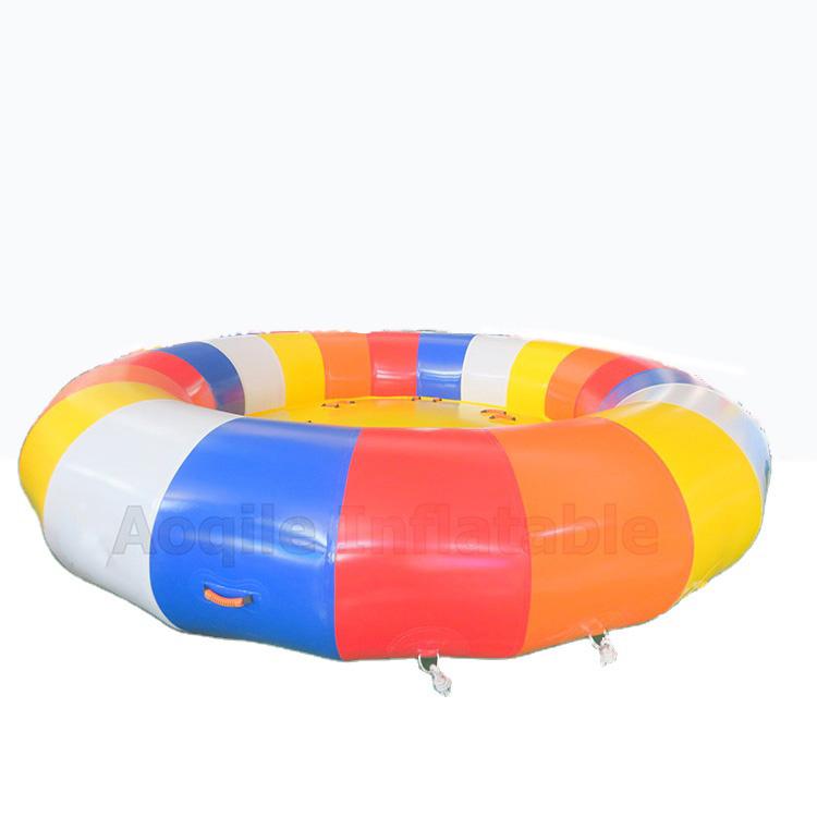 Crazy UFO inflatable towable water sports rotating flying inflatable disco boat