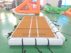 Commercial Inflatable Safety Floating Island Water Floating Platform Inflatable Swimming Pool Pier Buoy