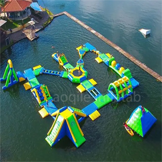 customized Aquatic Sport Platform Inflatable Floating Water Park For Adult and Kids