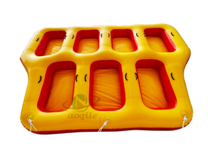 Classic Design 7 Person Portable 0.9mm PVC Tarpaulin Water Sports Inflatable Donut Boat