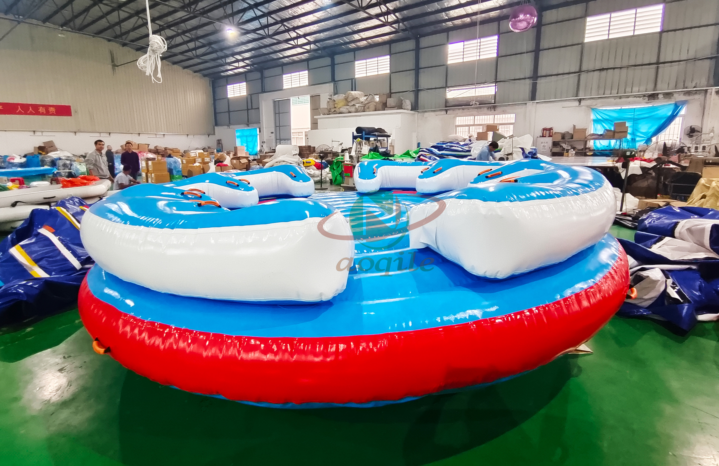 New Water Entertainment 8 Person Inflatable Water Spinning twister disco Boat Inflatable Rotating Towable tube Skie boat