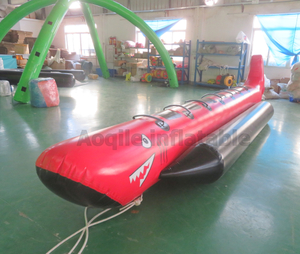 Hot Sale Inflatable Shark flying fish towable Inflatable Floating banana shark boat Water Sport Games Equipment