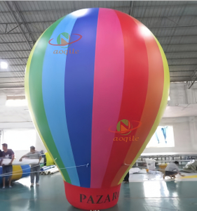 Rooftop Inflatable Air Balloon with Printing, Colorful Hot Air Balloon Inflatable Ground Balloon for Decoration