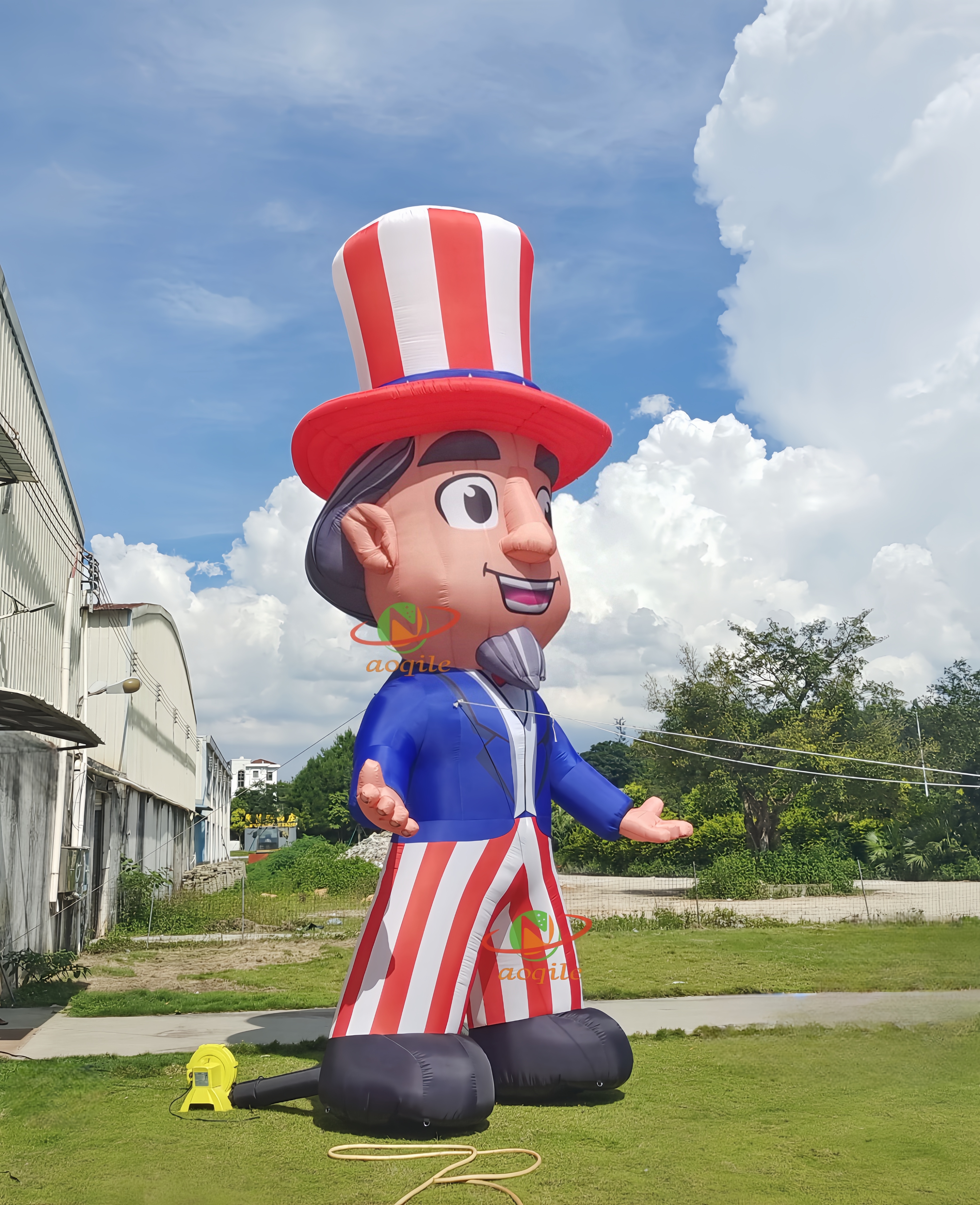 Best Selling Large Inflatable Flag Printed Uncle Sam Decorative Custom Character Advertising Model