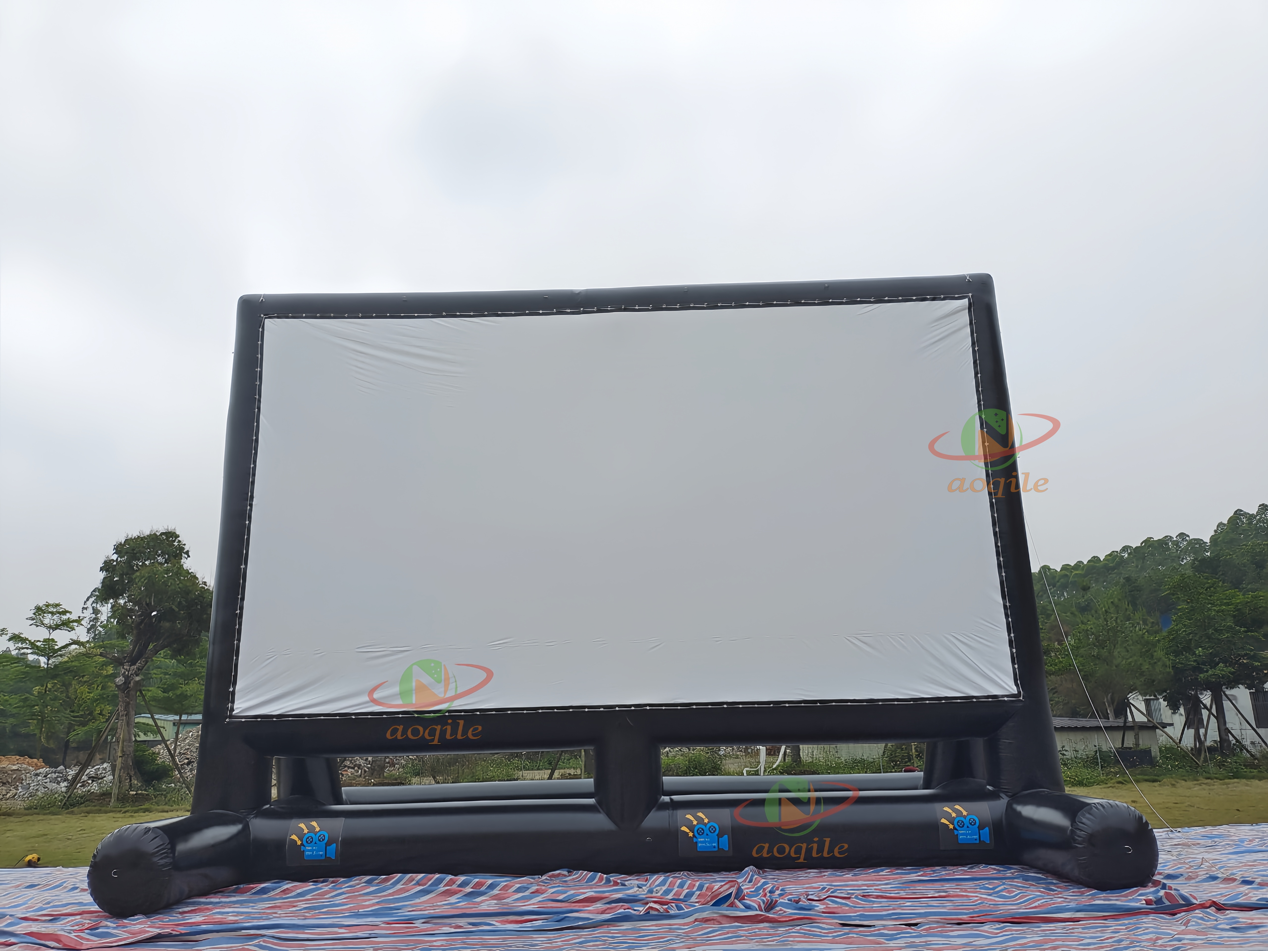 Large Inflatable air screen outdoor cinema equipment inflatable outdoor movie screen movie projector screen