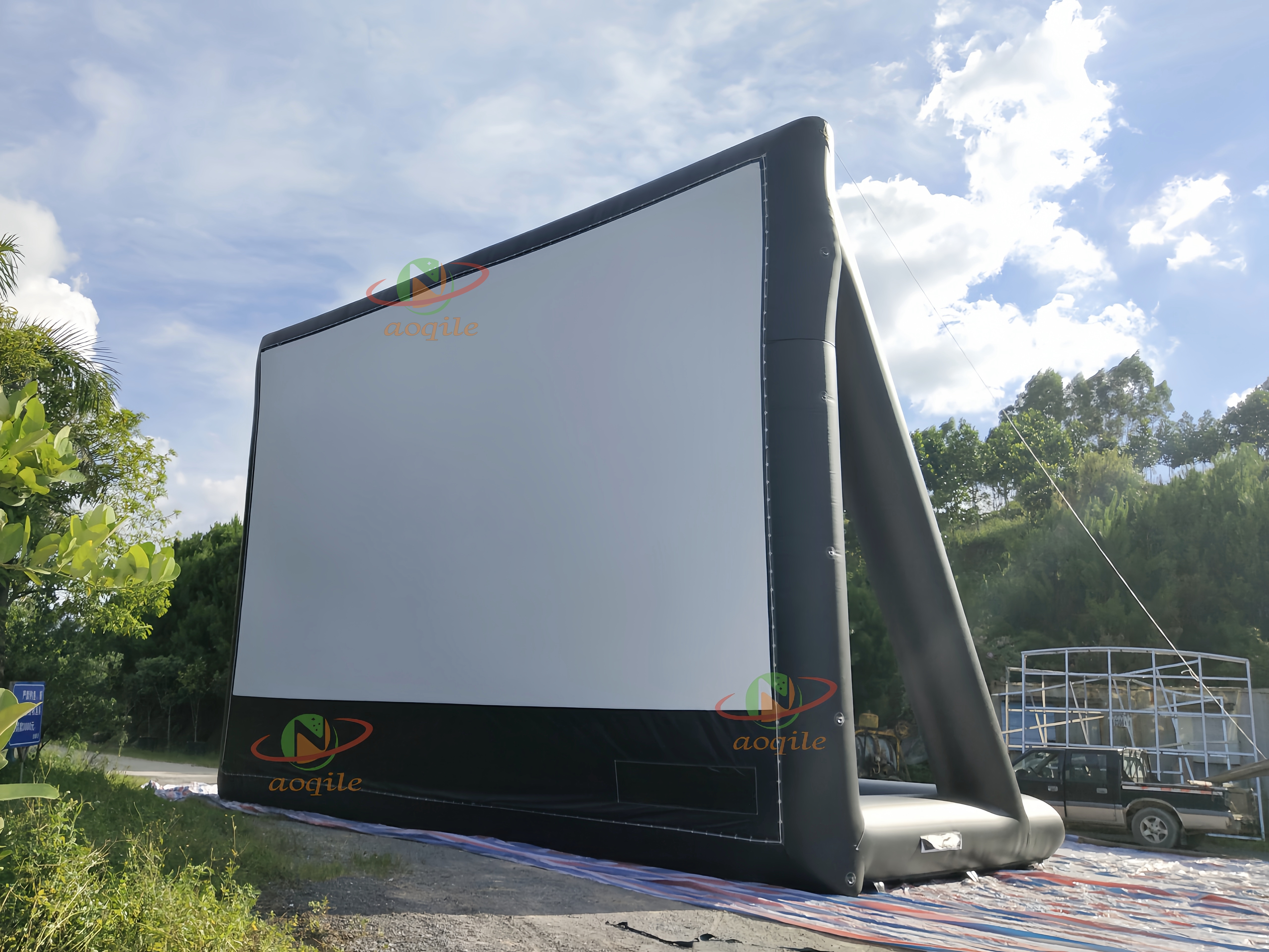 Large Inflatable air screen outdoor cinema equipment inflatable outdoor movie screen movie projector screen