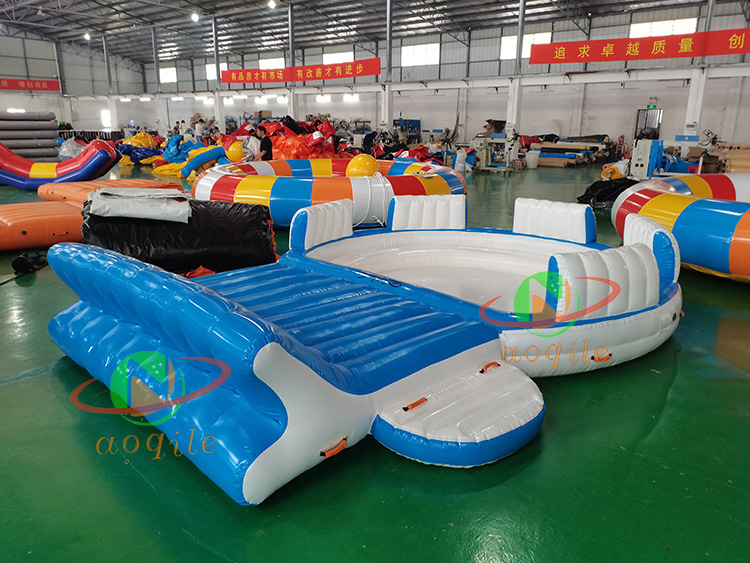 Multifunctional Floating Inflatable Lounge Chair Backrest Sofa Inflatable Floating Island Lounge