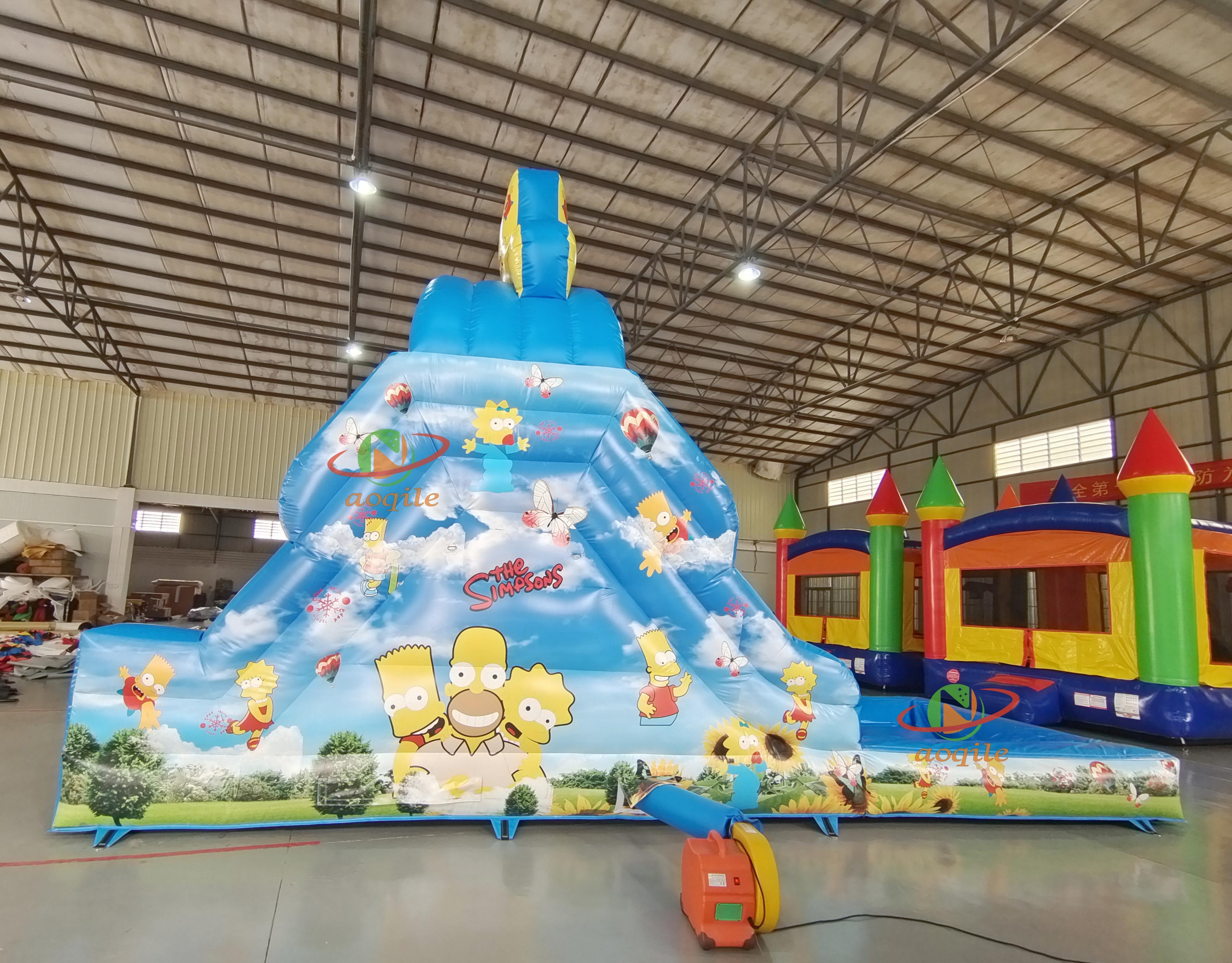 High-quality Custom Indoor And Outdoor Water Park Blue Inflatable Water Slide