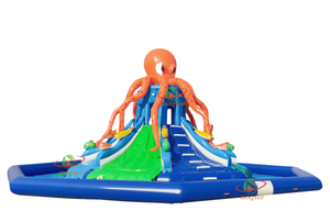 High Quality Custom Inflatable Water Park Octopus Style Water Slide