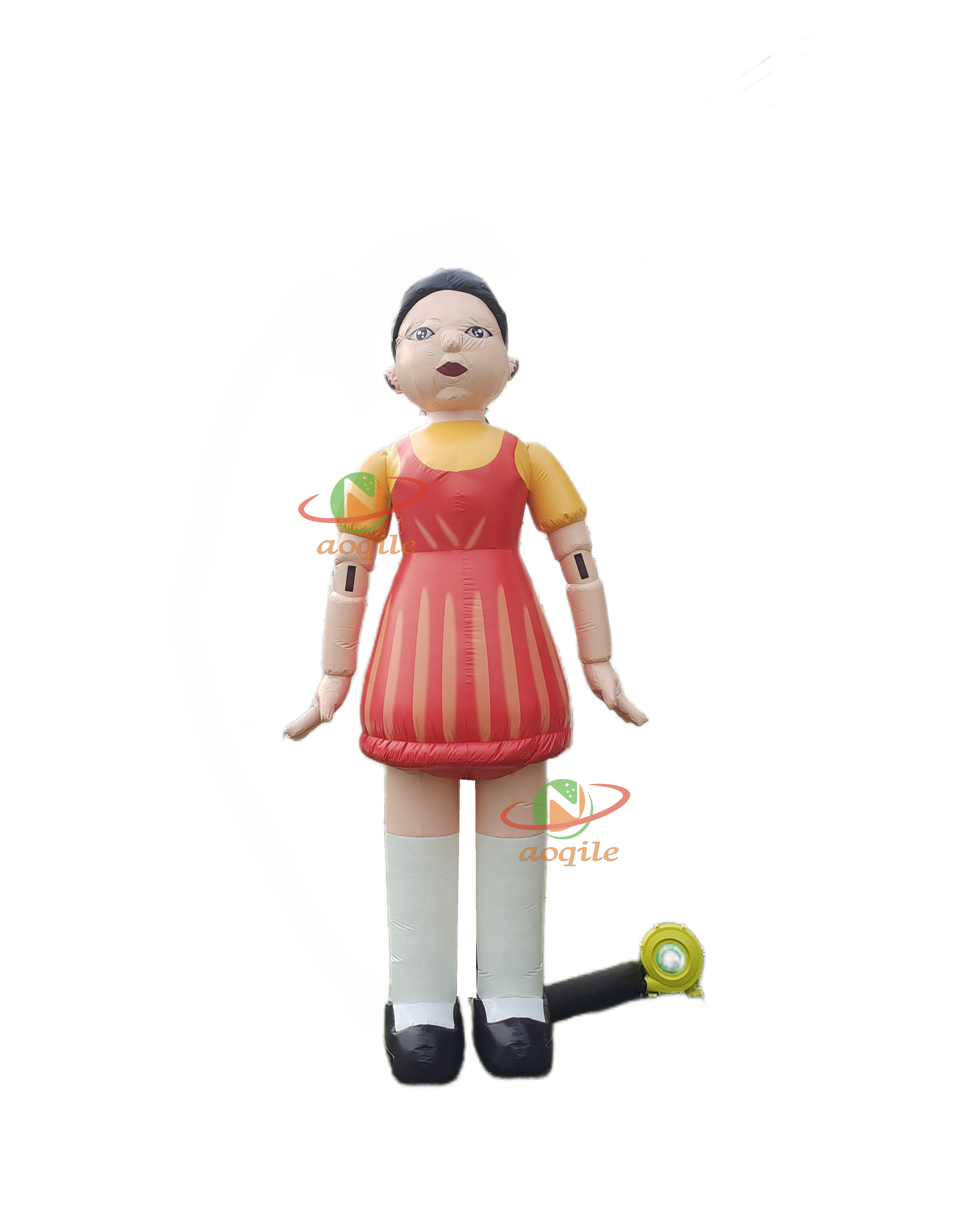 Advertising Inflatable Cartoon Girl Dolls Inflatable Wooden Girl Cartoon Character For Party Decorations