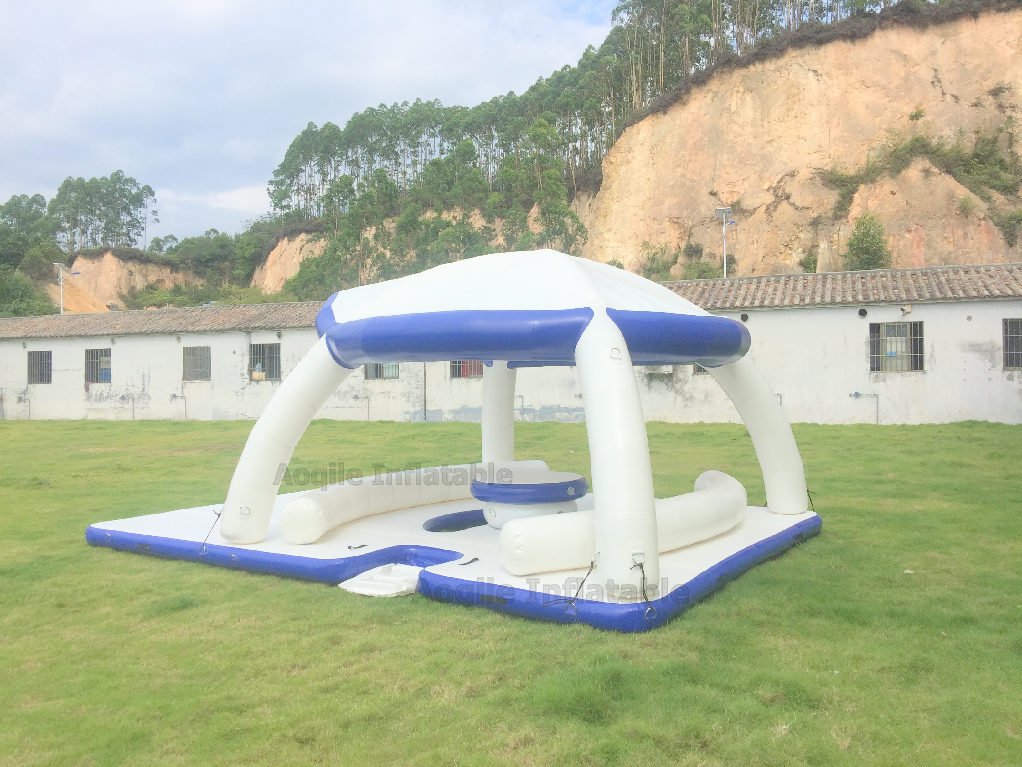 Wholesale Manufacturer Inflatable Water Island Inflatable Floating Dock Platform Lounge