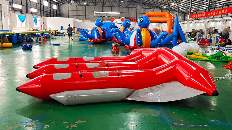 Customized Stimulus limit Water Sports Inflatable towable flying fish for PVC Tarpaulin