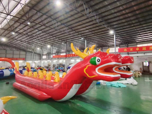 Heavy Duty Water Sports Inflatable Double-Tube Flying Fish Summer Entertainment Inflatable Towable Dragon Boat