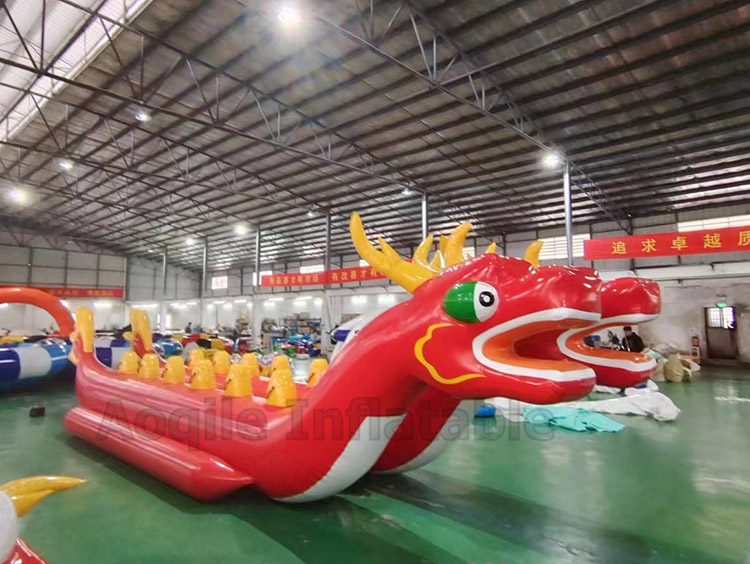 Heavy Duty Water Sports Inflatable Double-Tube Flying Fish Summer Entertainment Inflatable Towable Dragon Boat