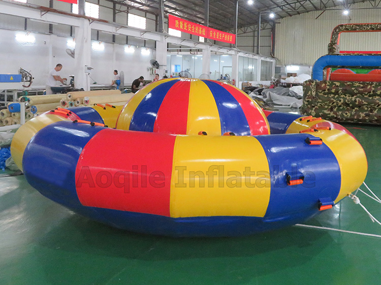 Summer funny exciting Towable inflatable UFO Rotating Water Toys Disco Boat For Water Entertainment