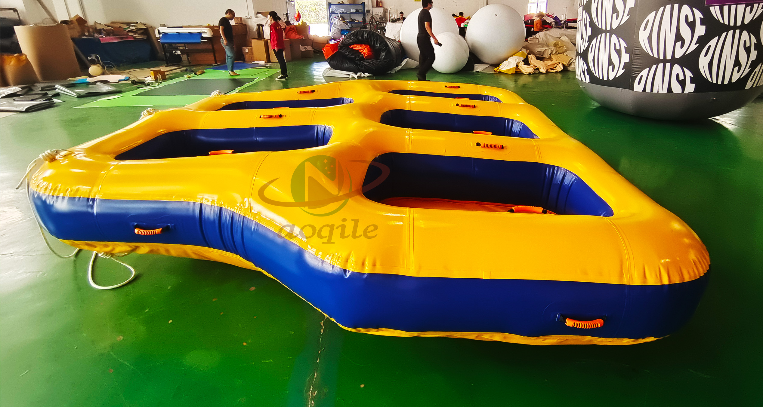 Summer holiday sea 5 persons Stimulating Exciting PVC Tarpaulin Towable inflatable donut boat