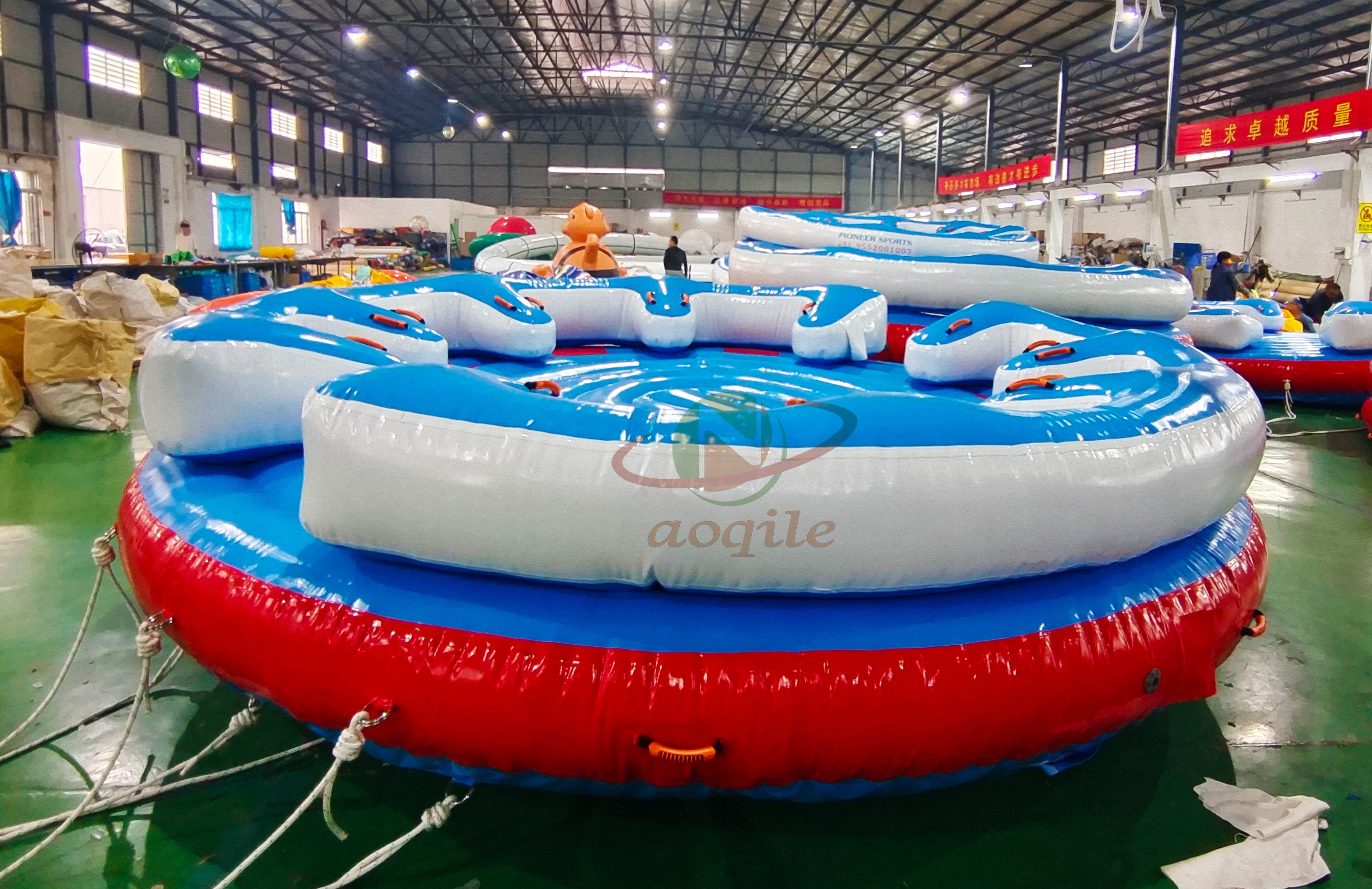 New Water Entertainment 8 Person Inflatable Water Spinning twister disco Boat Inflatable Rotating Towable tube Skie boat